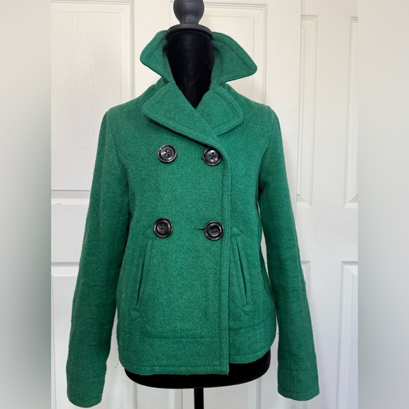 GAP Women's Emerald Green Peacoat. Women's Size XS. - Picture 4 of 7